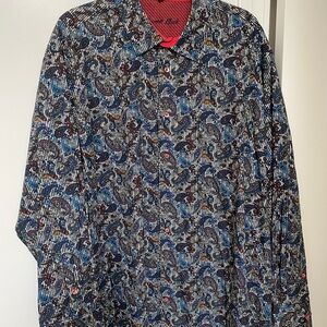 3XLB Colorful Patterned Button-Up Shirt